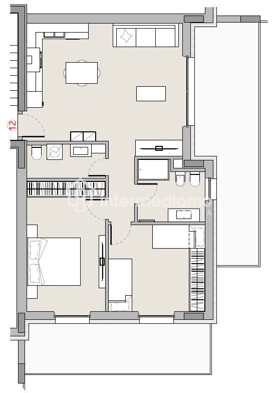 NUOVO TRILOCALE ALL'ULTIMO PIANO CON DOPPIO BALCONE - Appartamento Residenziale Arco