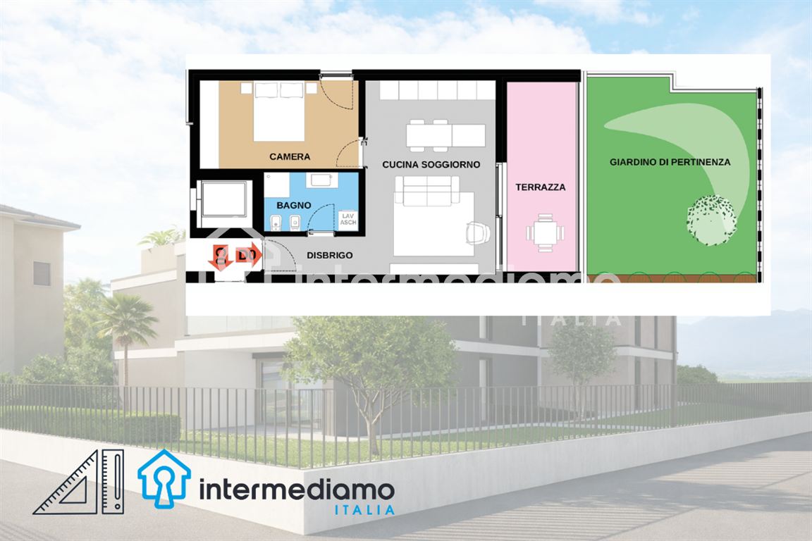 BILOCALE DI NUOVA COSTRUZIONE NO GILMOZZI CON GIARDINO PRIVATO - Appartamento Residenziale Arco