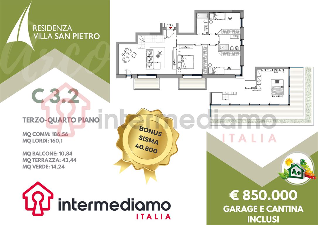 ATTICO DI NUOVA COSTRUZIONE CON TERRAZZA PANORAMICA - Attico Residenziale Arco