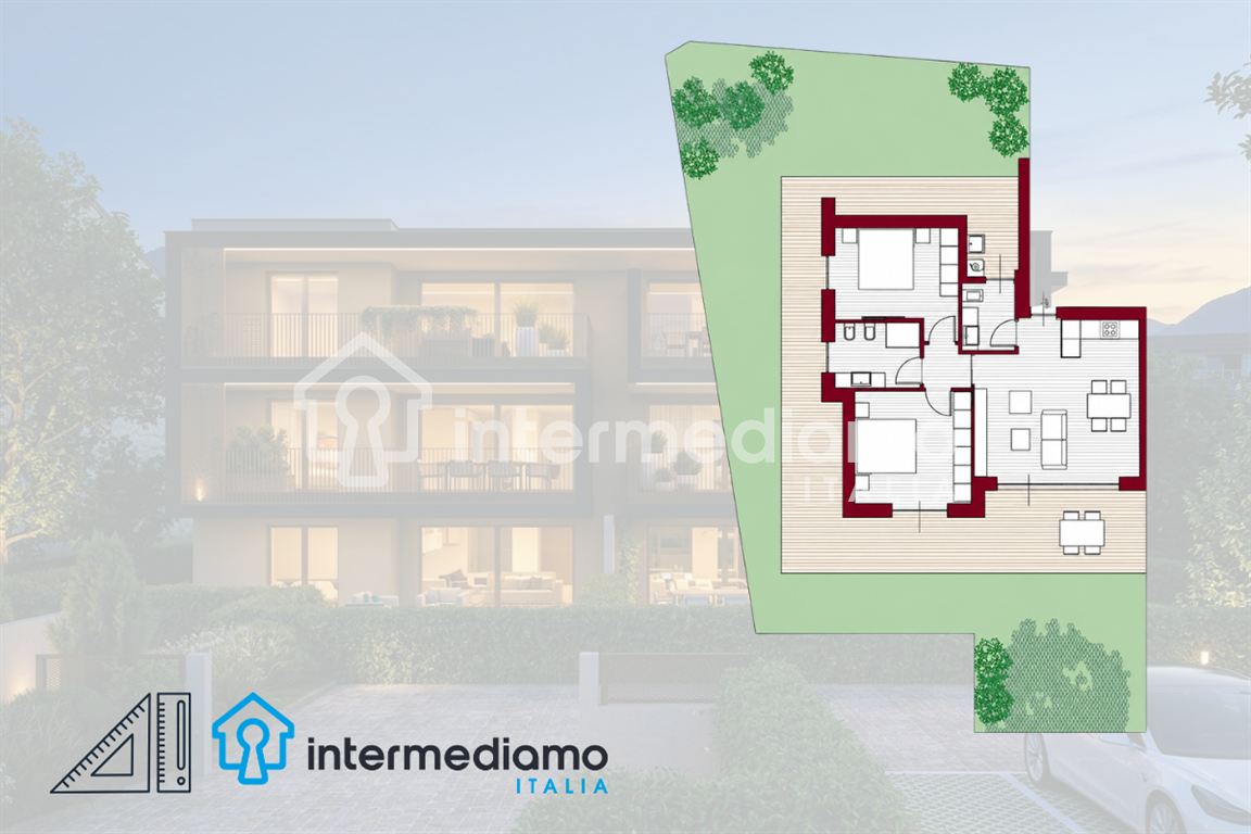 TRIDENTUM - TRILOCALE CON GIARDINO PRIVATO A RIVA DEL GARDA - Appartamento Residenziale Riva del Garda